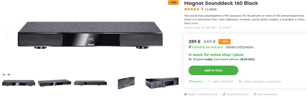 Magnat Sounddeck 160 Black - Monetha